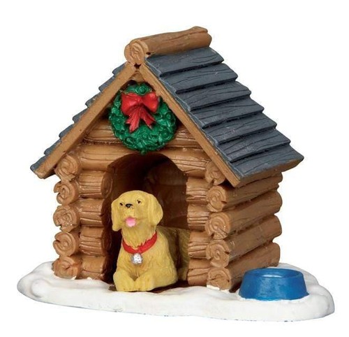 Lemax accessory log - lemax, dog