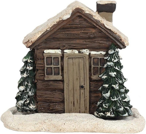 Log cabin incense cone burner - cabin,