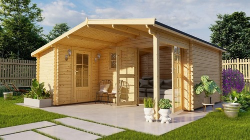 Log cabin grace 28mm 1m - cabin, 28mm: