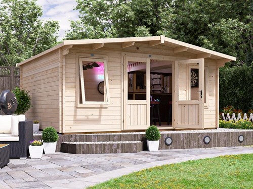 Garden log cabin man cave - cabin,