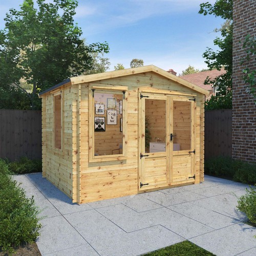 Wooden log cabin 3 3m - log, x